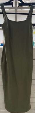 Beyond Yoga Spacedye Slimming Midi Dress Moss Green Heather XL NWT